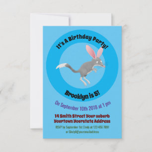 Invitación Personalizado de bilby australiano feliz