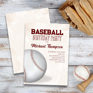 Invitación Personalizado de Birthday Boy Cute de Béisbol
