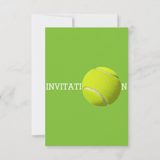Invitación Personalizado de bolas de tenis 12,7 cm x 8,9 cm I (Anverso)