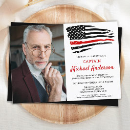 Invitación Personalizado de bomberos foto jubilación de bombe