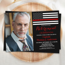 Personalizado de bomberos moderno jubilado