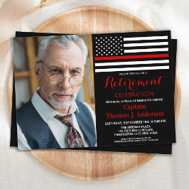 Invitación Personalizado de bomberos moderno jubilado