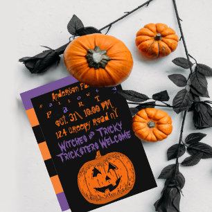 Invitación Personalizado de calabaza Halloween fiesta Invitac