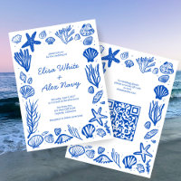 Personalizado de casamiento de mariscos de marco d