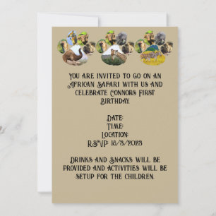 Invitación Personalizado de Collage sobre la huella de la vid