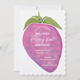 Invitación Personalizado de color de agua de primer cumpleaño