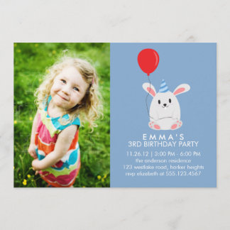 Invitación Personalizado de Conejo Conejo Conejo Conejo Conej