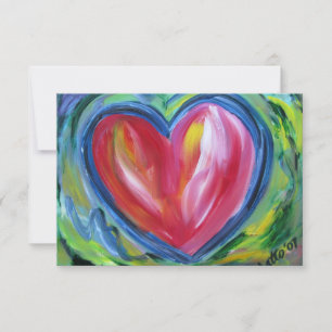 Invitación Personalizado de corazón con esperanza pequeña inv