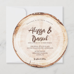 Invitación Personalizado de corte de madera de bod