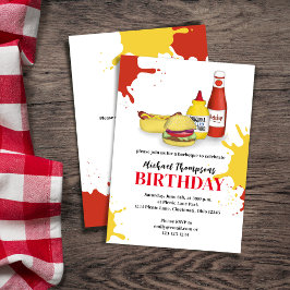 Invitación Personalizado de cumpleaños al aire libre BBQ