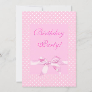 Invitación personalizado de cumpleaños de arco de punto de bo