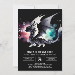Invitación Personalizado de cumpleaños de Dragon encantado