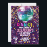 Invitación Personalizado de Dance Birthday Party Kids<br><div class="desc">Invitación a una fiesta de baile de Guay. ¡Personalizable!</div>