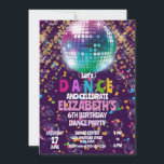 Invitación Personalizado de Dance Birthday Party Kids<br><div class="desc">Invitación a una fiesta de baile de Guay. ¡Personalizable!</div>