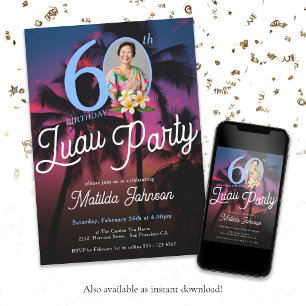 Invitación Personalizado de diversión moderna foto Fiesta Lua