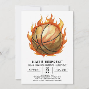 Invitación Personalizado de diversiones Neto Baloncesto Cumpl