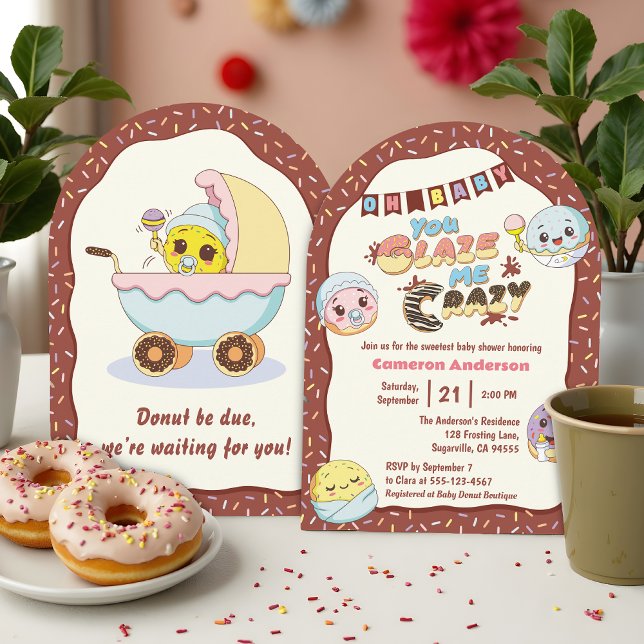 Invitación Personalizado de donut para bebé, Baby Shower y Sp (Subido por el creador)