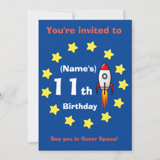 Invitación - Personalizado de envío de cohetes Cum