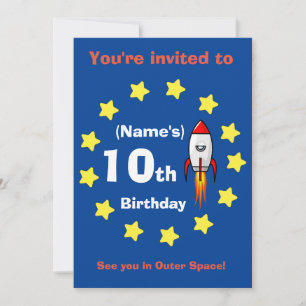 Invitación - Personalizado de envío de cohetes Cum