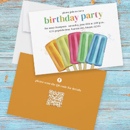 Invitación Personalizado de fiesta de cumpleaños de verano li