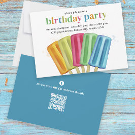 Invitación Personalizado de fiesta de cumpleaños de verano li