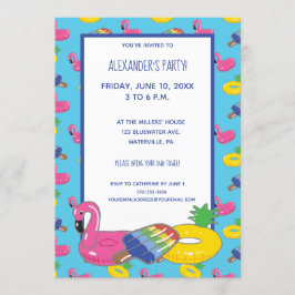 Invitación Personalizado de Fiesta de grupo con patrones de f