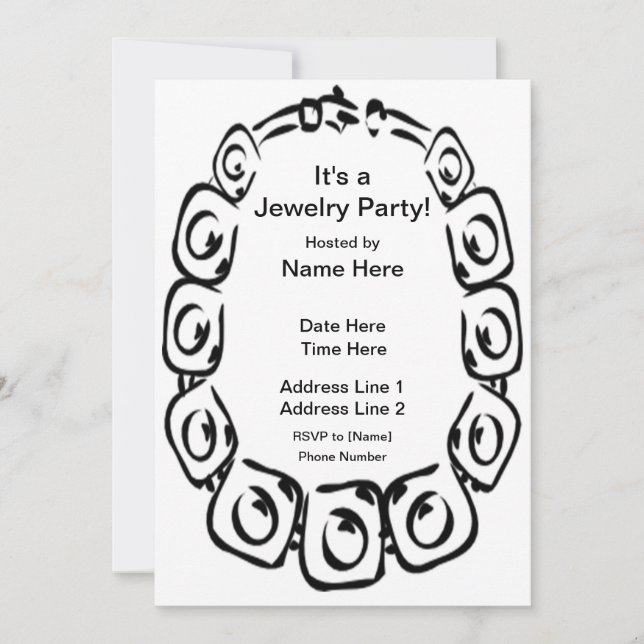 Invitación Personalizado de Fiesta de joyas invita (Anverso)