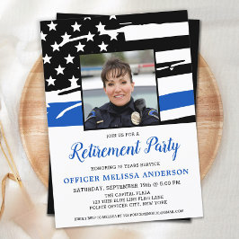 Invitación Personalizado de Fiesta de Jubilación de Policía F