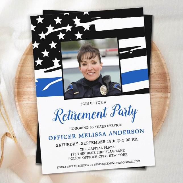 Invitación Personalizado de Fiesta de Jubilación de Policía F (Subido por el creador)