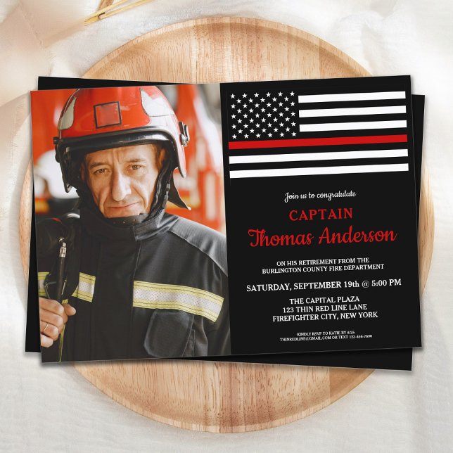 Invitación Personalizado  de Fiesta de retiro de bomberos mod (Subido por el creador)