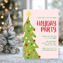 Invitación Personalizado de fiesta navideña dibujada con mano