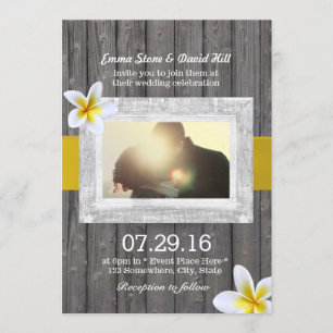 Invitación Personalizado de flores de Frangipani - Boda fotog