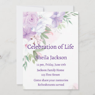 Invitación Personalizado de fotografía conmemorativa Flores d
