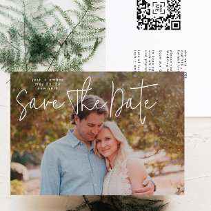 Invitación Personalizado de fotos moderno código QR Guardar l
