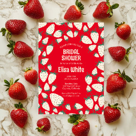 Invitación Personalizado de fresa blanca de Pineberry ducha d