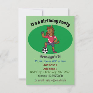 Invitación Personalizado de fútbol divertido y divertido