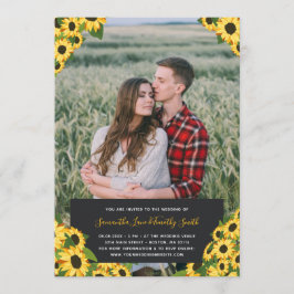 Invitación Personalizado de girasoles Boda fotográfico