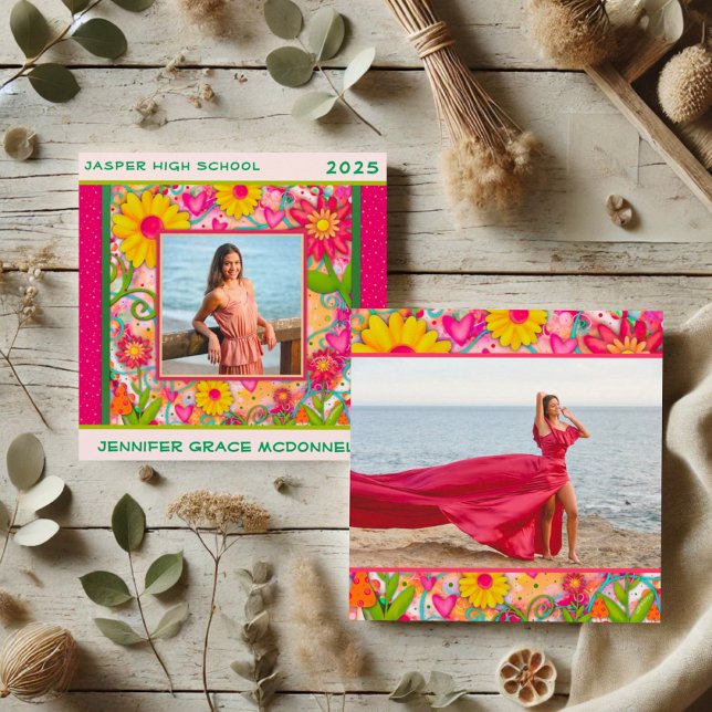 Invitación Personalizado de Graduación Floral Elegante Invita (Subido por el creador)