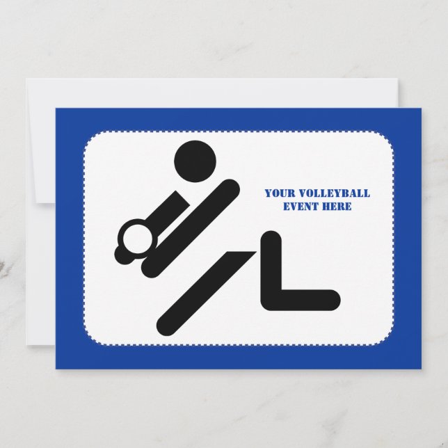 Invitación Personalizado de ícono negro, blanco y azul del ju (Anverso)