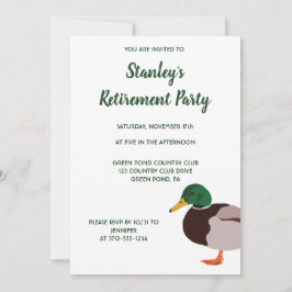 Invitación Personalizado de Ilustracion realista Mallard Duck