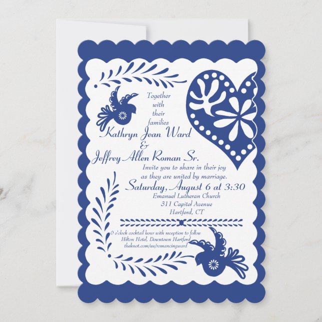Invitación Personalizado de Kathryn Blue (Anverso)