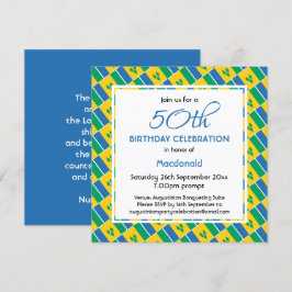 Invitación PERSONALIZADO de la BANDERA ST VINCENT 50 cumpleañ