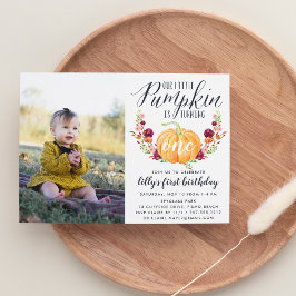 Invitación Personalizado de la Calabaza de Otoño Edad Fiesta 