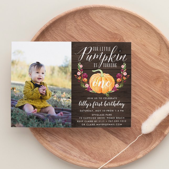 Invitación Personalizado de la Calabaza de Otoño Edad Fiesta  (Subido por el creador)