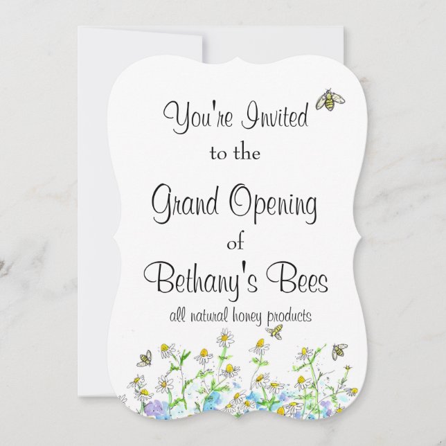 Invitación Personalizado de la Casa Abierta Honeybee Invitaci (Anverso)