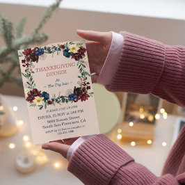 Invitación Personalizado de la cena de Acción de Gracias de R