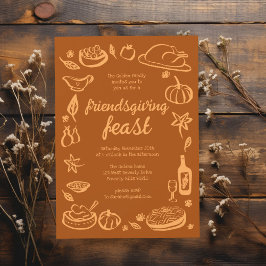 Invitación Personalizado de la cena de Thimsical Thankending 