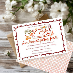 Invitación Personalizado de la cena de Thimsical Thankending