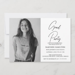 Invitación Personalizado de la fiesta de graduación fotográfi