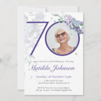 Personalizado de la glicinia morada foto 70 cumple